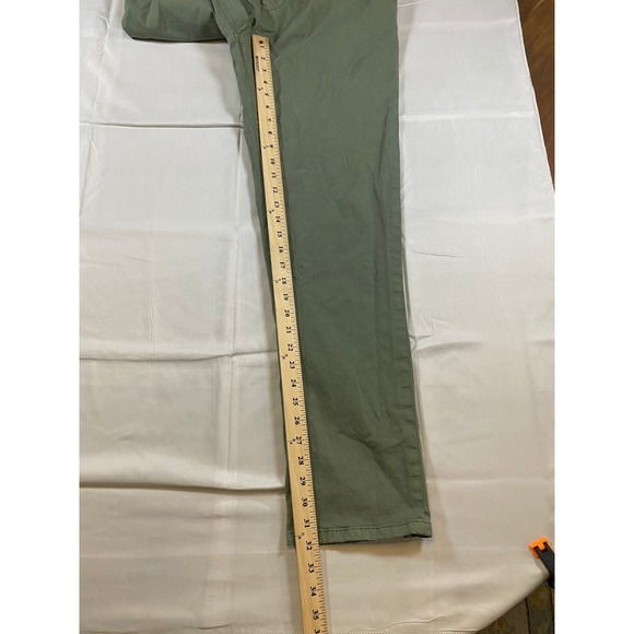 Marine Layer Mens Saturday Slim Fit Pants Olive Green Elastic Waist Large - Picture 6 of 15